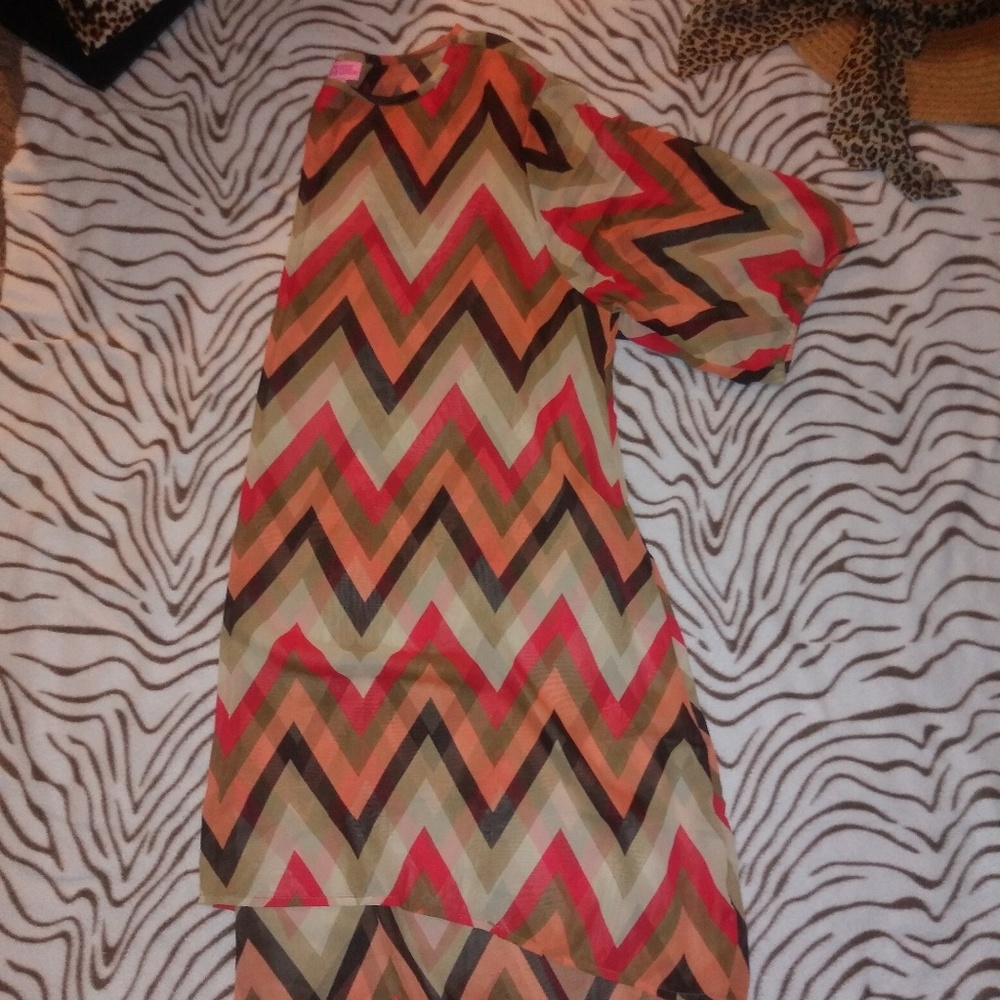 Sheer Multicolored Blouse
